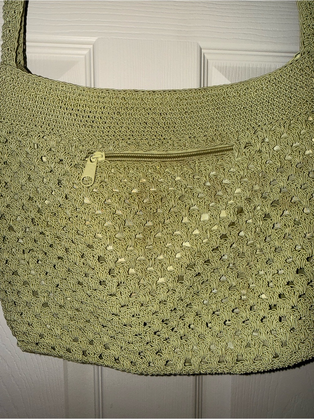 Carlo D’Santi Green Crochet Bag with Floral Detail - Picture 5 of 9